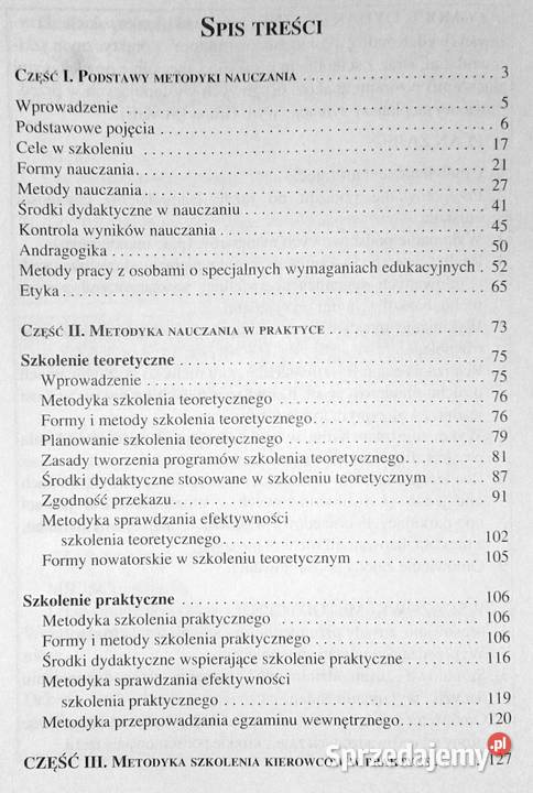 Metodyka nauczania kandydatów na instruktorów Chełm sprzedam