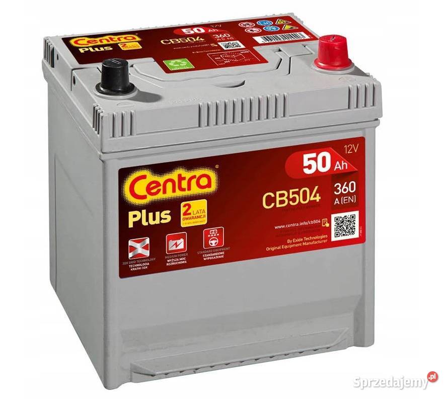 AKUMULATOR CENTRA PLUS 50AH 360A P wym Lublin