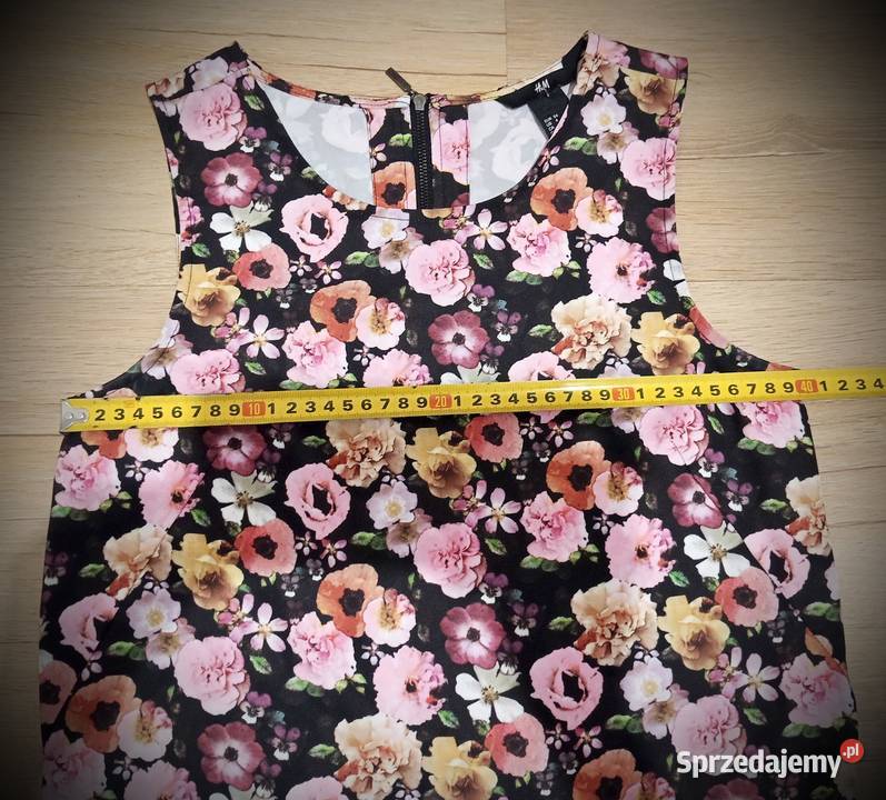 Bluzka bez rękawów w kwiaty HM rozmiar XS nowa Kwiatki Nysa