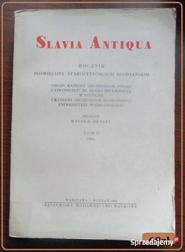 Slavia Antiqua rocznik Hensel starożytność Łódź