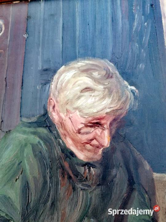 Obraz olejny Warsztat szewca pracy Łódź sprzedam