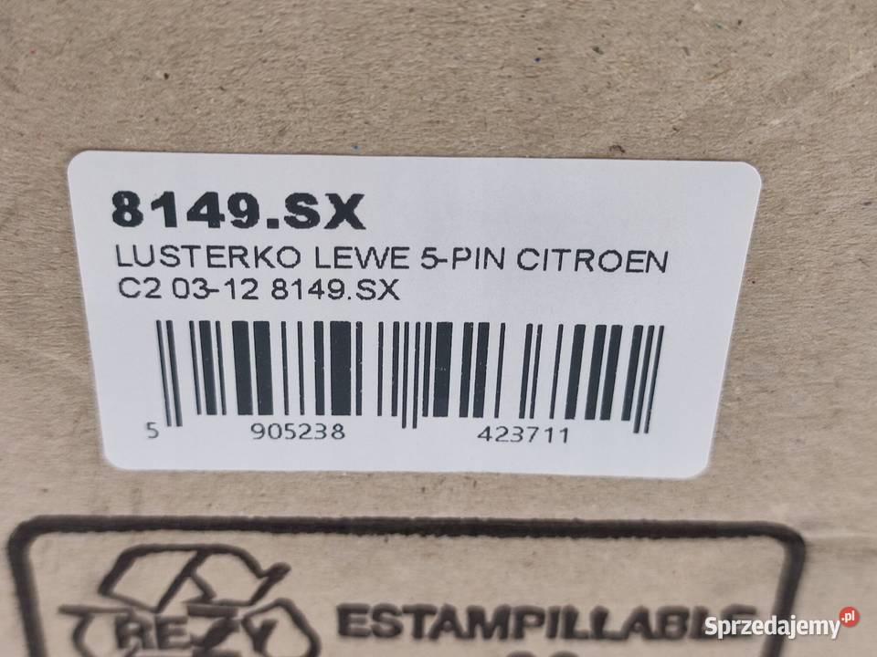 LUSTERKO LEWE 5PIN CITROEN C2 JM 20032012 8149SX Karoseria