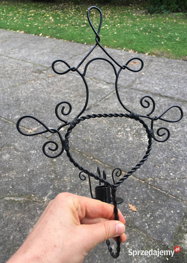 Świeczniki ścienne druciane czarne kinkiety Świeczniki małopolskie Kraków sprzedam