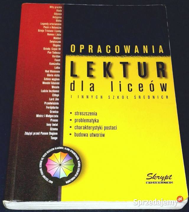 Opracowania lektur wszystkich liceów Maciej Rok wydania 2003 Chełm sprzedam