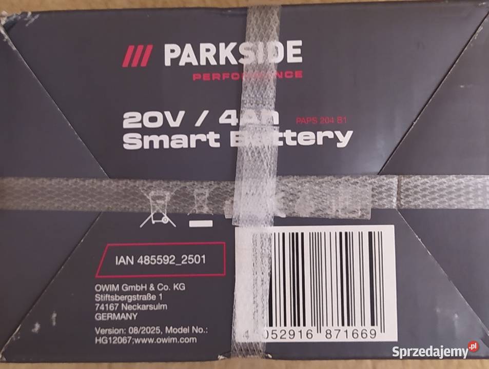 Akumulator Smart PARKSIDE 20V 4Ah PAPS 204 B1 łódzkie Łódź