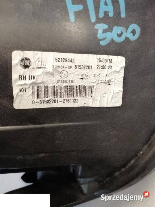 FIAT 500 LIFT REFLEKTORY PRAWY LEWY KOMPLET Kozubszczyzna