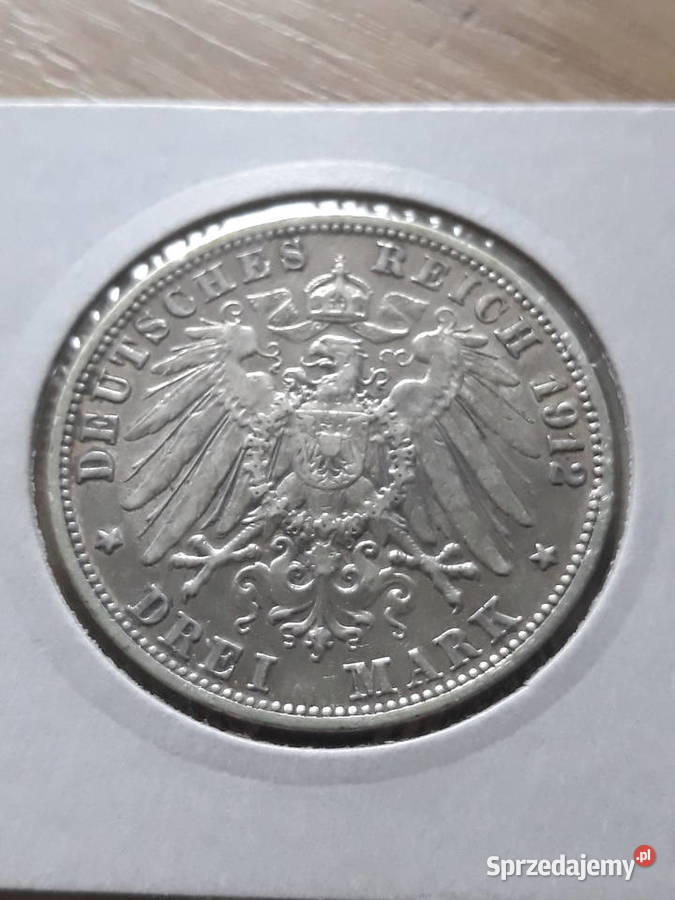 3 Marki Fryderyk II Badenia 1912 rmen G Kolekcje Konin