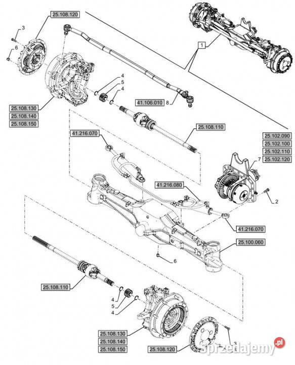 Holland T6070 Mechanizm róźnicowy 84371308 sprzedam