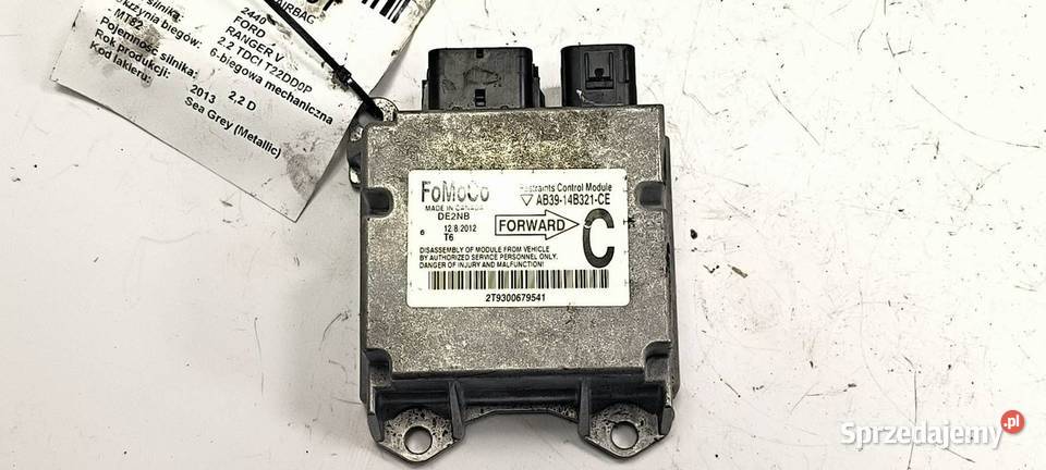 SENSOR AIRBAG FORD RANGER V AB3914B321CE kujawsko-pomorskie