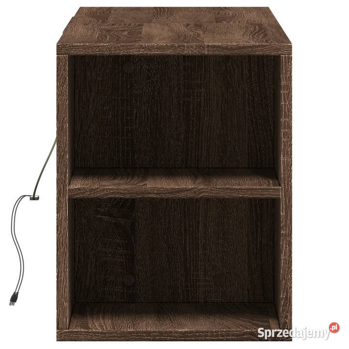 Ścienna szafka TV z LED brązowy dąb 135x31x395 Dom i Ogród Warszawa