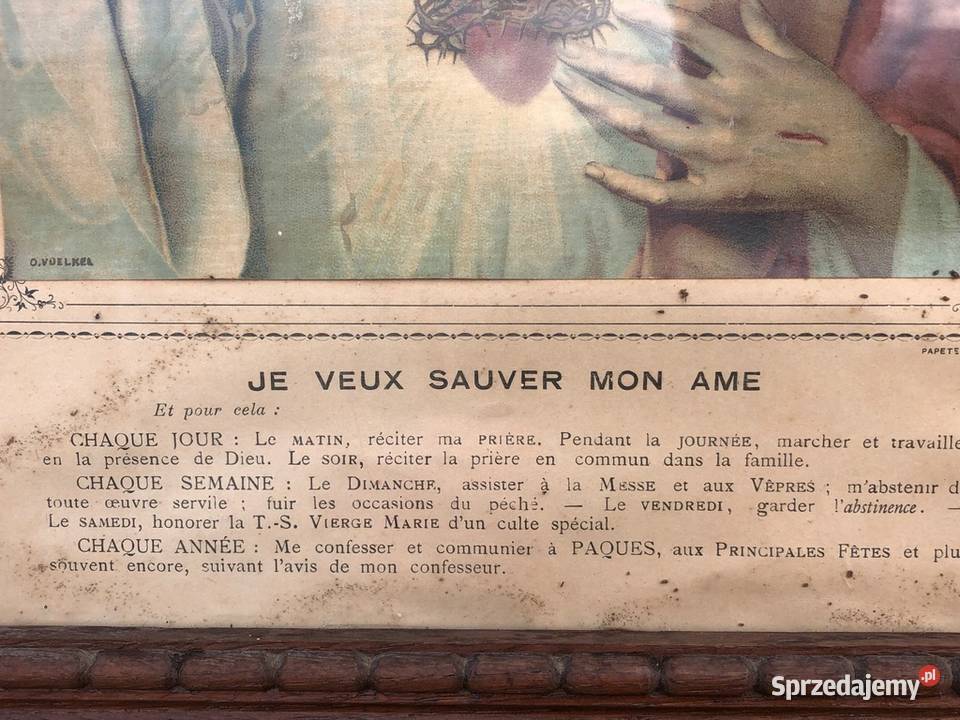 1911 Jezus dębowa rama