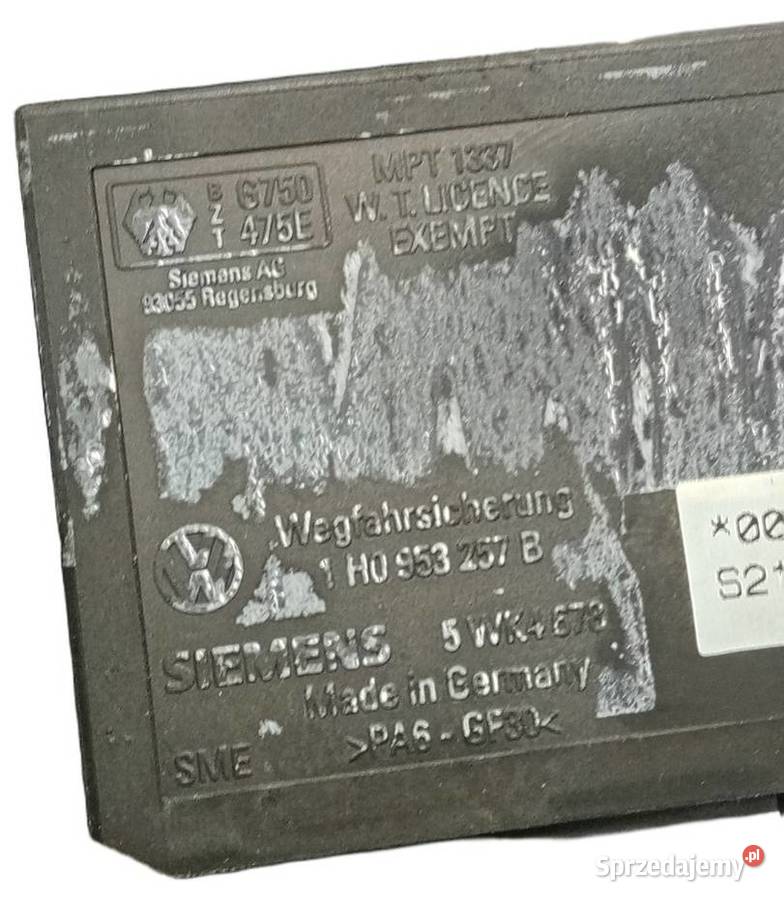 Moduł sterownik elektroniczny 1H0953257B do aut Rok produkcji 1991 wielkopolskie sprzedam