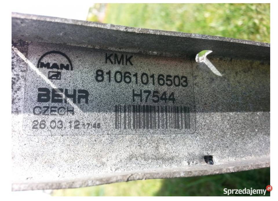 MAN TGL TGM CHŁODNICA WODY 81061016503 2012 lubuskie