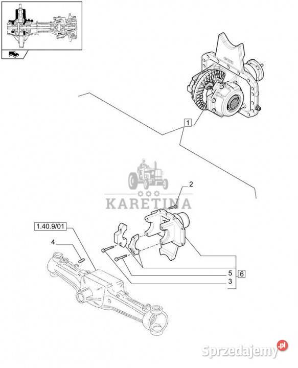 Holland T6090 T6070 Remanaxle differential