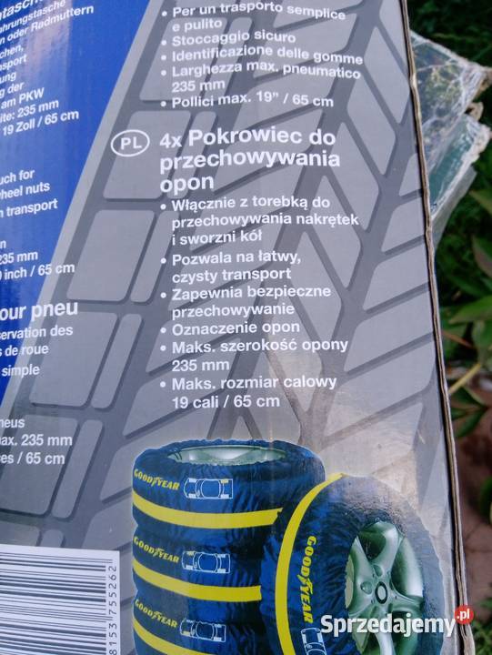 Pokrowce na koła firmy Goodyear 4 nowe Motoryzacja Mińsk Mazowiecki