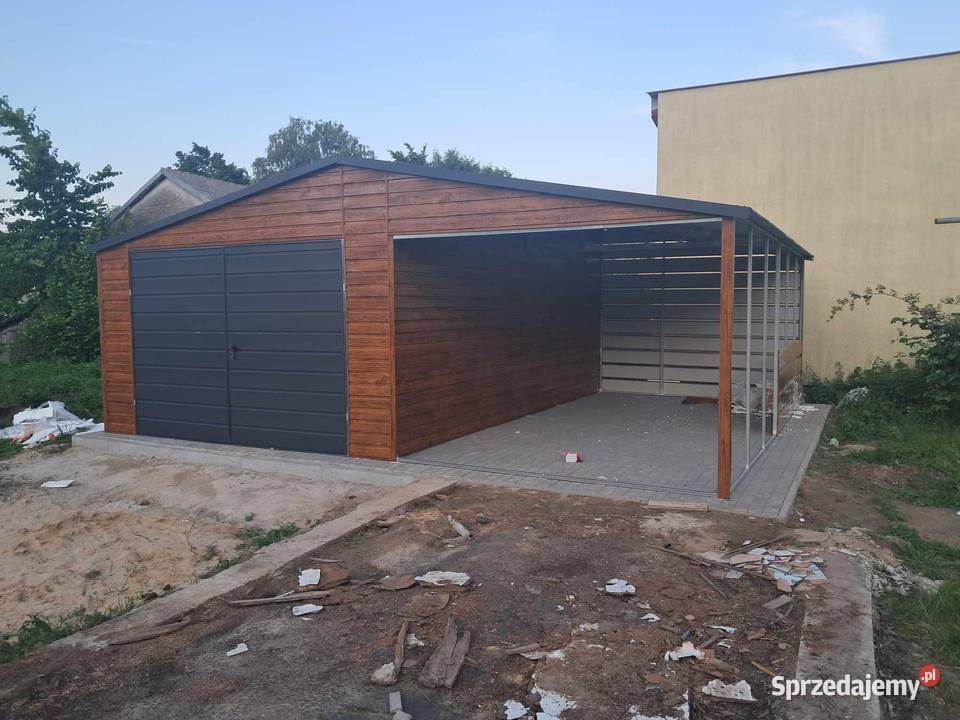 Garaż blaszany WIATA WZMOCNIONY PROFILAMI Sprzedaż Kalisz
