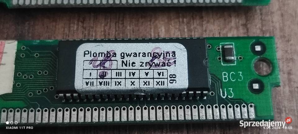Pamięci 4x8 32MB EDO SIMM Chełmża