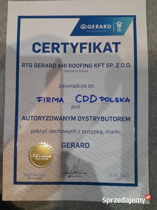 GERARD CLASSIC Gont Blacha z posypką wulkaniczną Materiały budowlane Hajnówka sprzedam