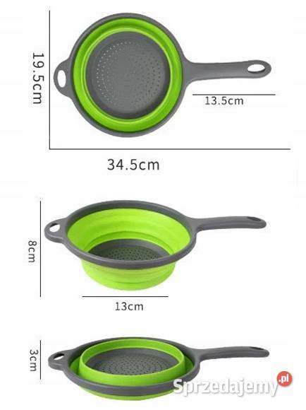 Durszlak Silikonowy Składany z Rączką inny kolor Drezdenko