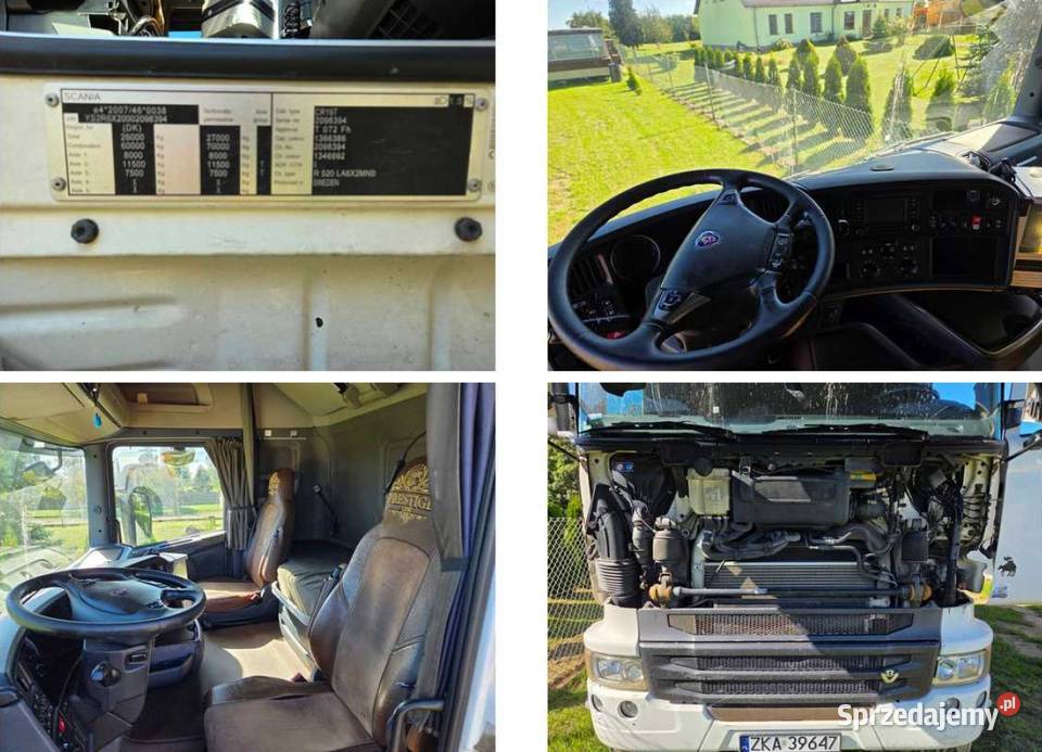 Syndyk sprzeda ciągnik siodłowy SCANIA 2014 r 1234kg Ciągniki siodłowe Wolin sprzedam
