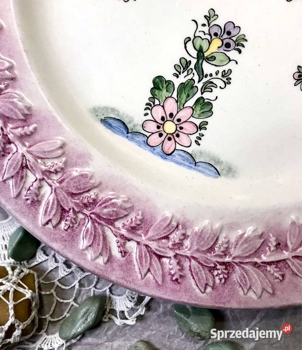 Stary angielski talerz ozdobny William Adams Antyki, Sztuka, Kolekcje Myszków