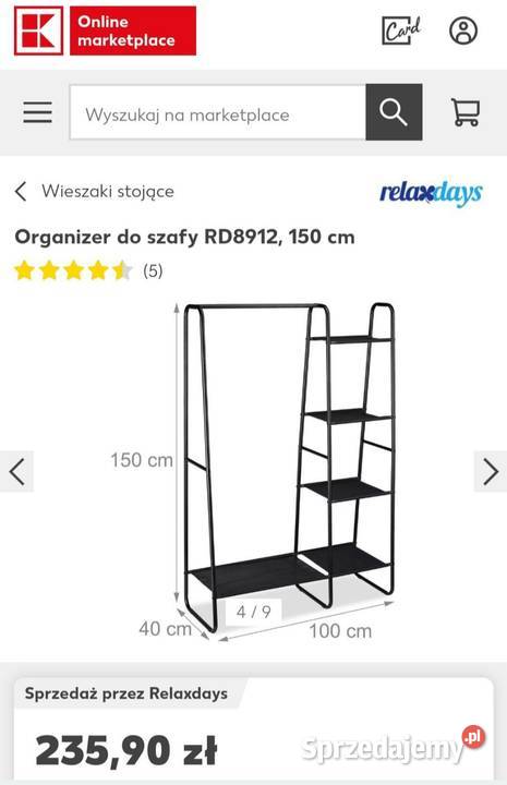 Wieszak otwarta szafa na ubrania buty z polkami Szczecin sprzedam