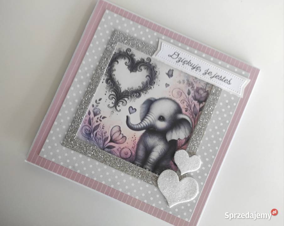 Kartka ręcznie robiona na urodziny Walentynki Rękodzieło Rękodzieło