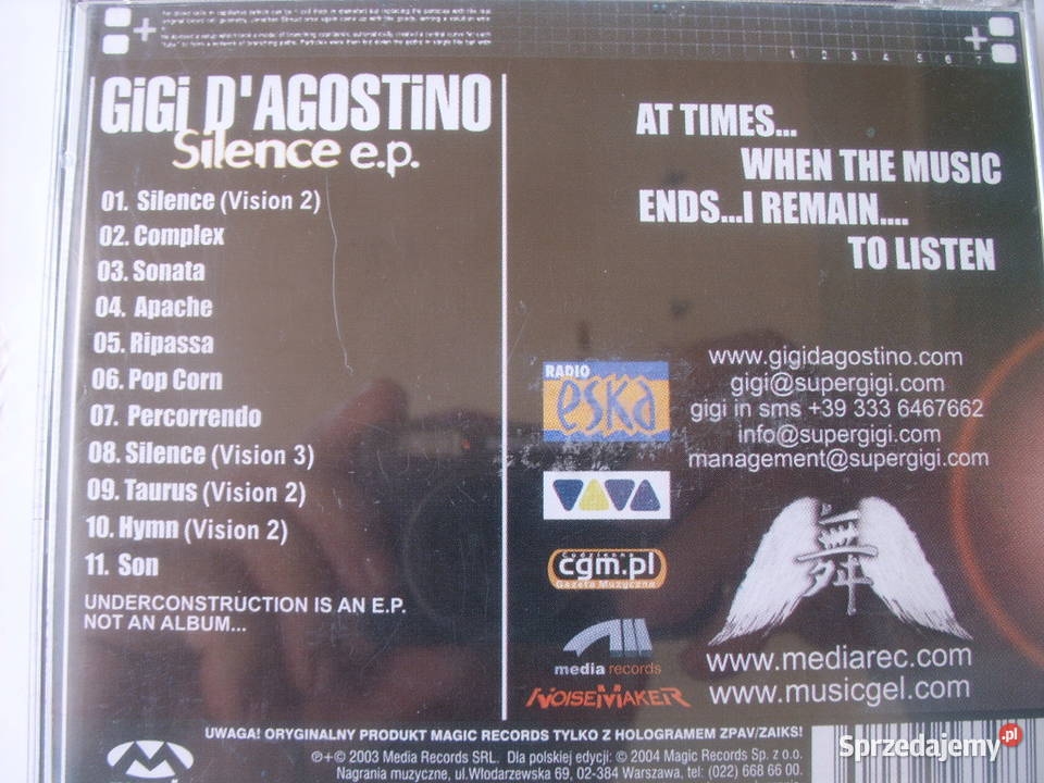 DANCE CDGIGI DAGOSTINOSILENCE EP Wołów