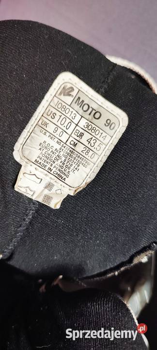 Męskie rolki K2 Moto 90 rozmiar 435 mens R60 Jasień