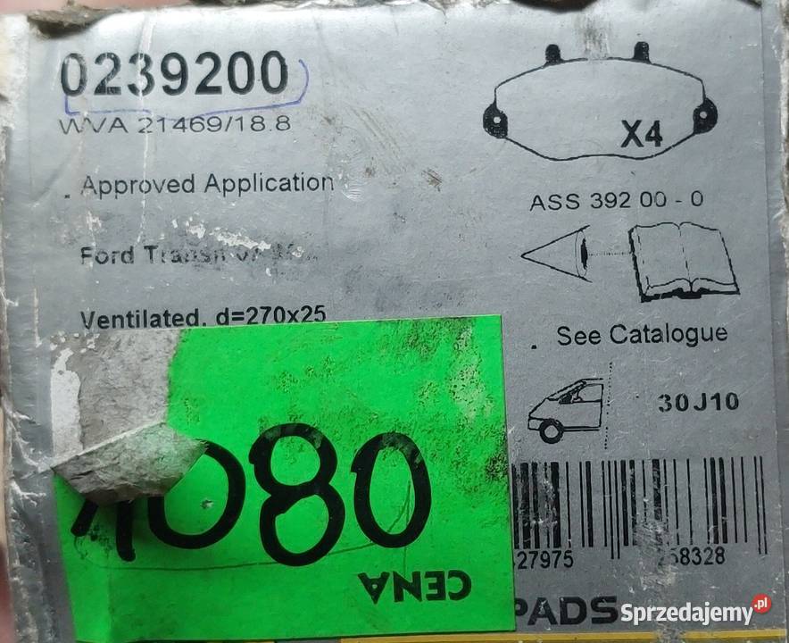 KLOCKI HAMULCOWE PRZÓD 15 FORD TRANSIT 19922000 dolnośląskie Mielęcin
