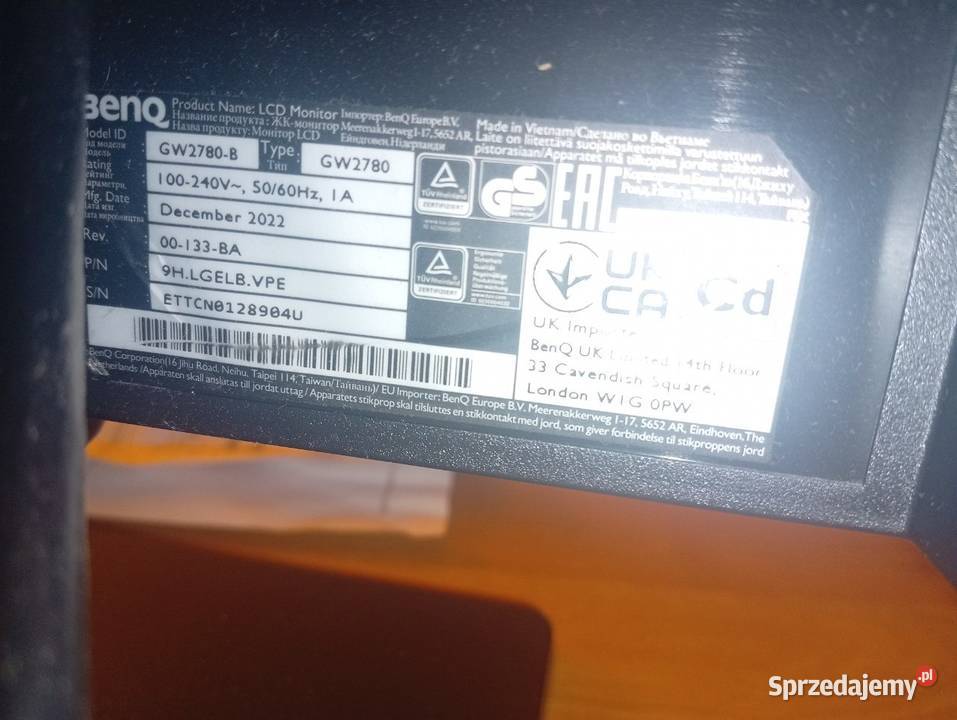 Monitor BenQ GW2780 27 IPS EyeCare Low Blue małopolskie