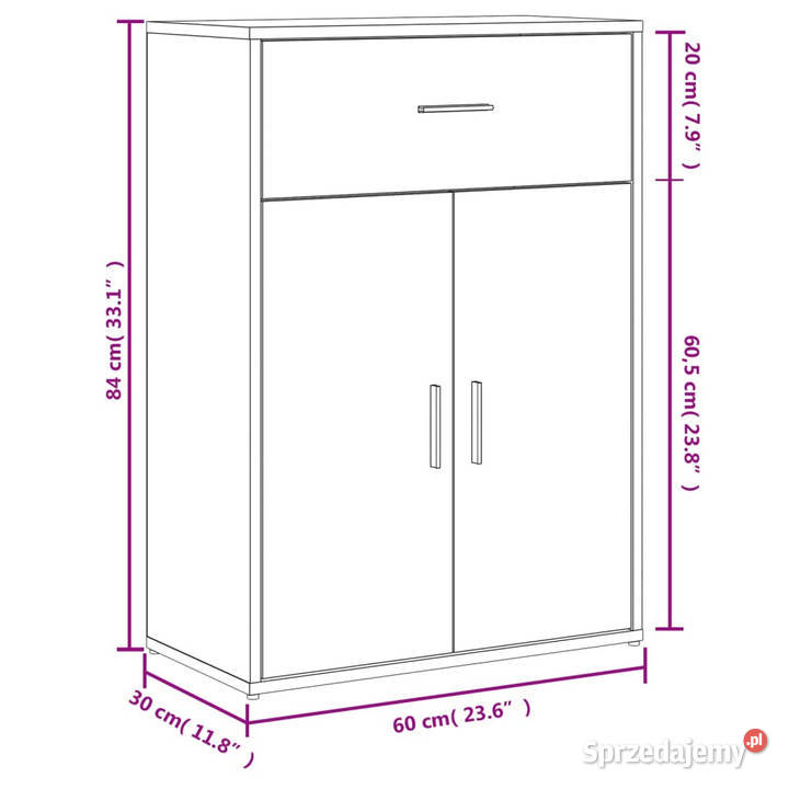 Szafka biała 60x30x84 materiał drewnopochodny Pozostałe Warszawa