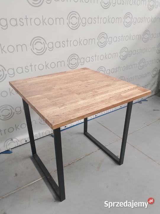 Stół z blatem drewnianym klejonym 80x80x77 dolnośląskie Wrocław