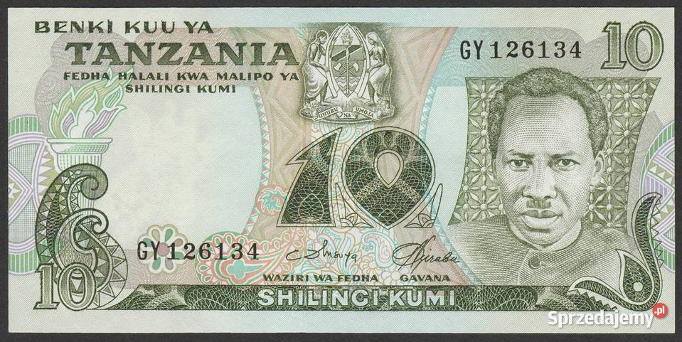TANZANIA 10 SHILLING 1978 NYERERE STAN BANKOWY Numizmatyka sprzedam