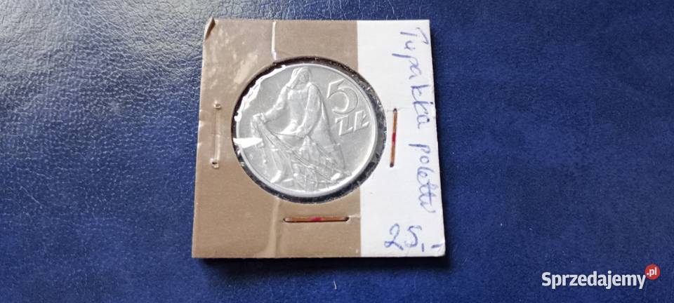 Stare monety 5 złotych 1974 Rybak PRL Polska Numizmatyka Lesko
