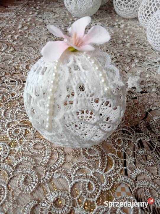 Ozdoby choinkowe ręcznie szydełkowane