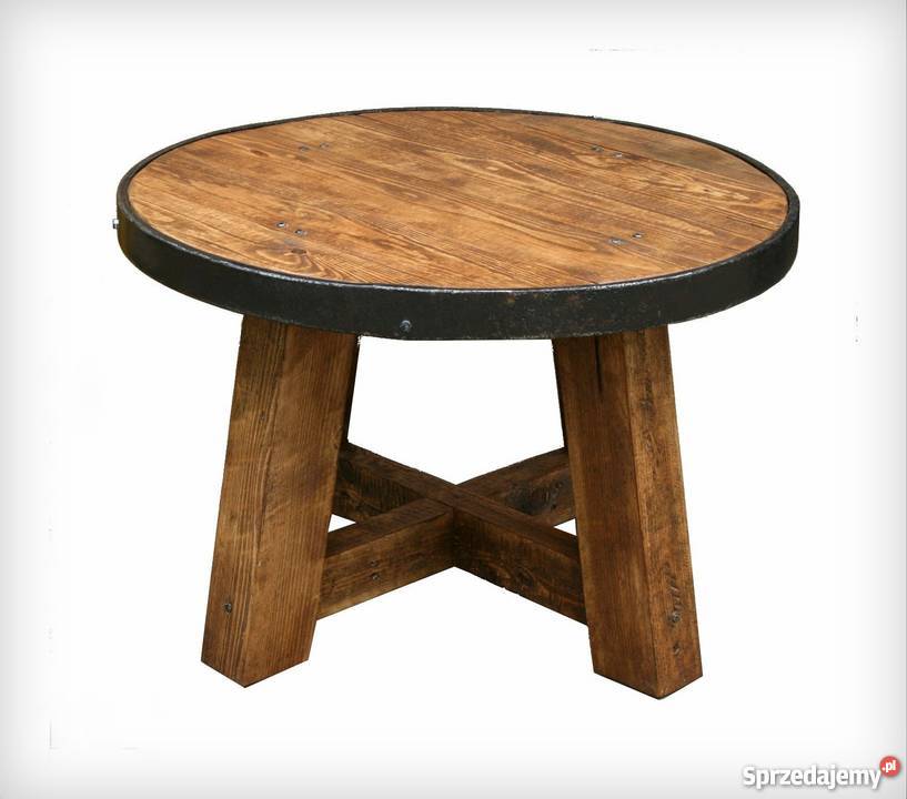 Stolik kawowy koło okrągły loft industrialny Mielec sprzedam