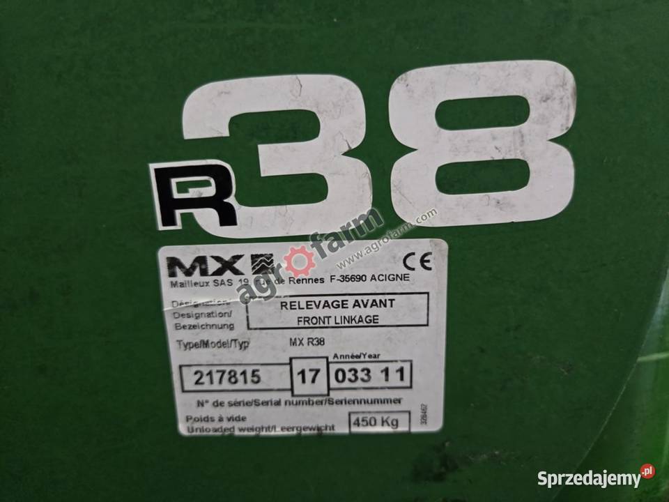 TUZ przedni podnośnik John Deere 6105MC AL222211