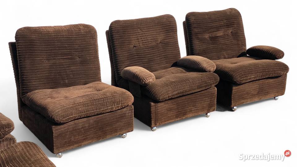 Modułowy narożnik wypoczynkowy vintage lata 70 Gryfice