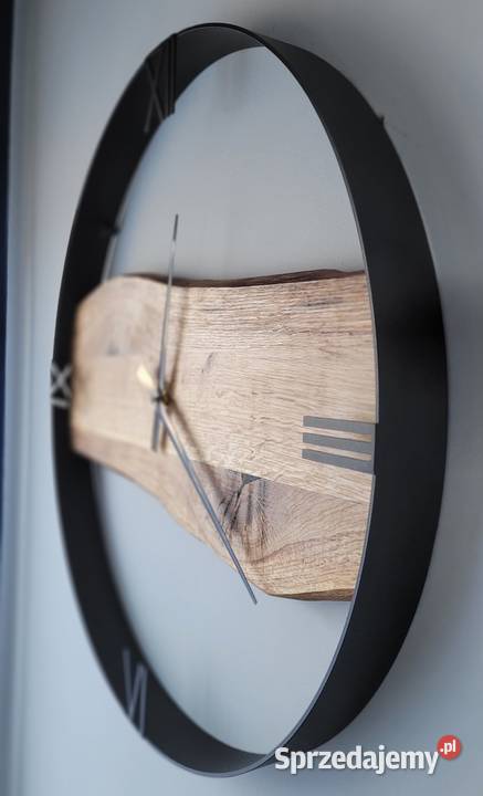 Dębowy zegar 60 ścienny Loft Industrial Tarnowskie Góry sprzedam