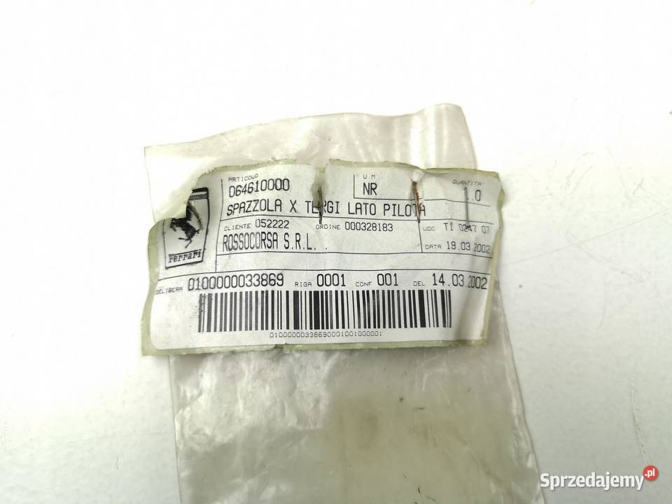 WYCIERACZKA LEWY PRZÓD FERRARI F355 27 52 ORI OE osobowe lubelskie