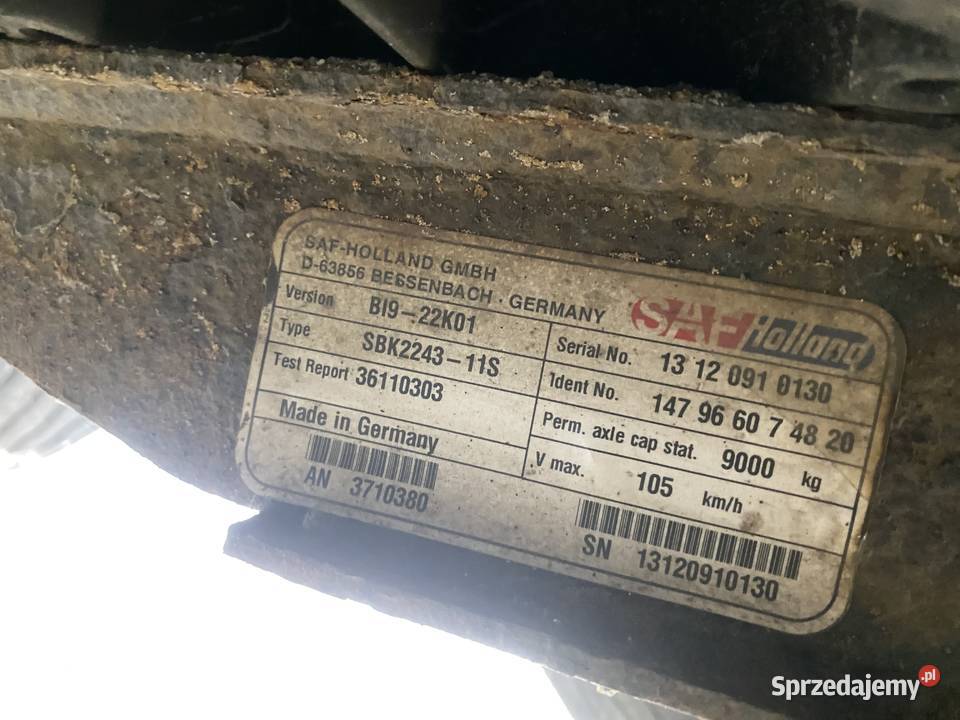 oś saf intrax naczepa standard Żmigród sprzedam