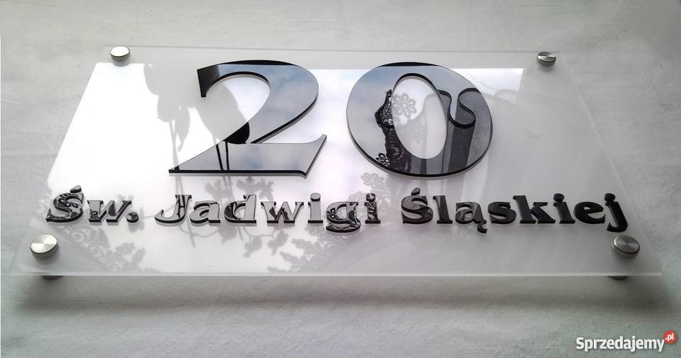 Tabliczka adresowa 3D numer na dom 30x25 wysyłka Pozostałe Lubliniec