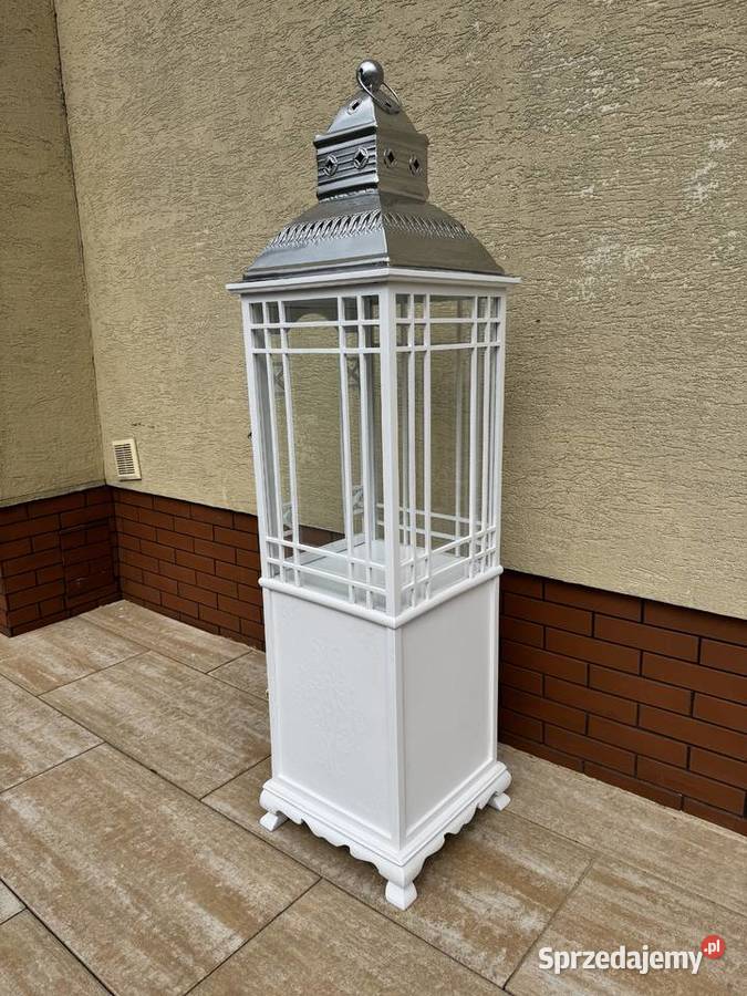 Lampion szafka schaby chic witrynka drewniana