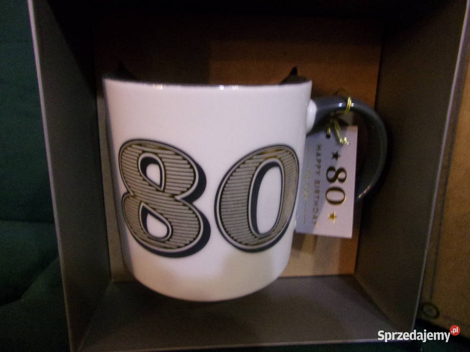 Super prezent angielski KUBEK na 80 URODZINY mazowieckie Warszawa