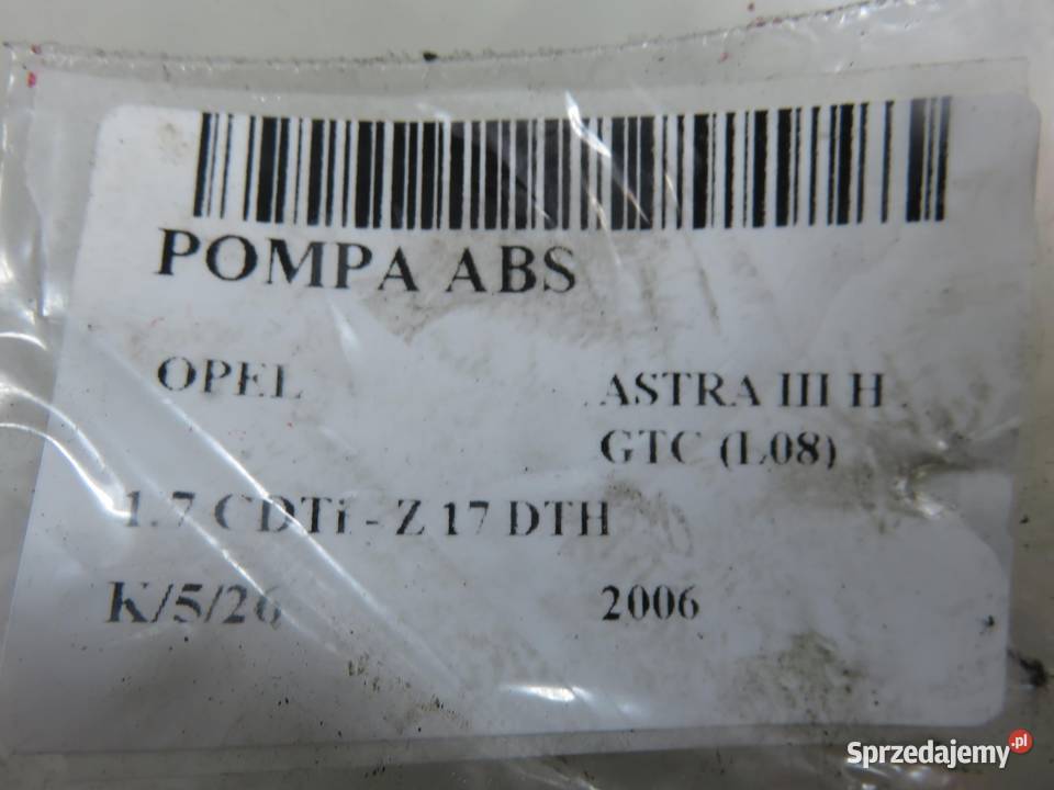 POMPA ABS OPEL ASTRA III H GTC L08 10096005483 osobowe