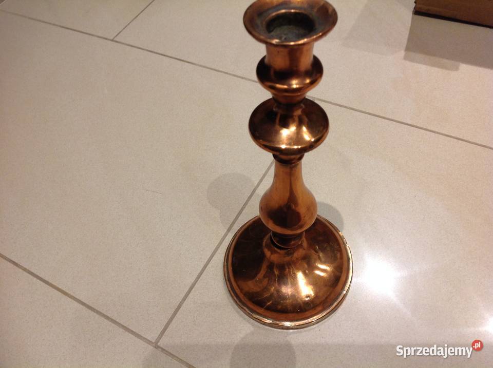 Stary Miedziany Świecznik Pozostałe