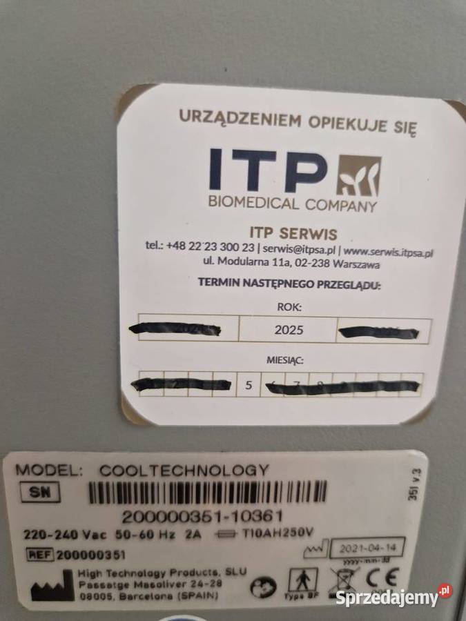 Sprzedam kriolipolizę Cool Tech pomorskie Debrzno