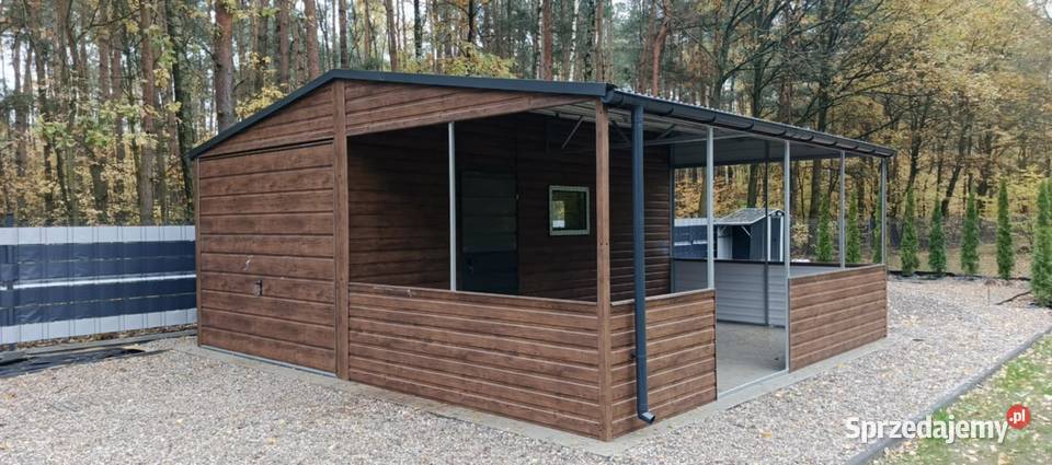 Garaż Blaszany z wiatą oblachowaną 65 Ciemny Pozostałe świętokrzyskie Kielce