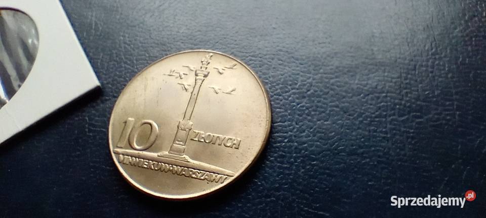 Stare monety 10 złotych 1965 Kolumna PRL Polska Lesko